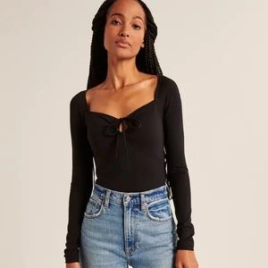 NWOT Black Long Sleeve Abercrombie Bodysuit